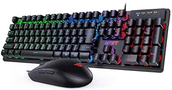 ゲーミングキーボード＋ゲーミングマウス(箱.付属品全てあり) NPET キーボード マウス セット ゲーミング LED バックライト 7